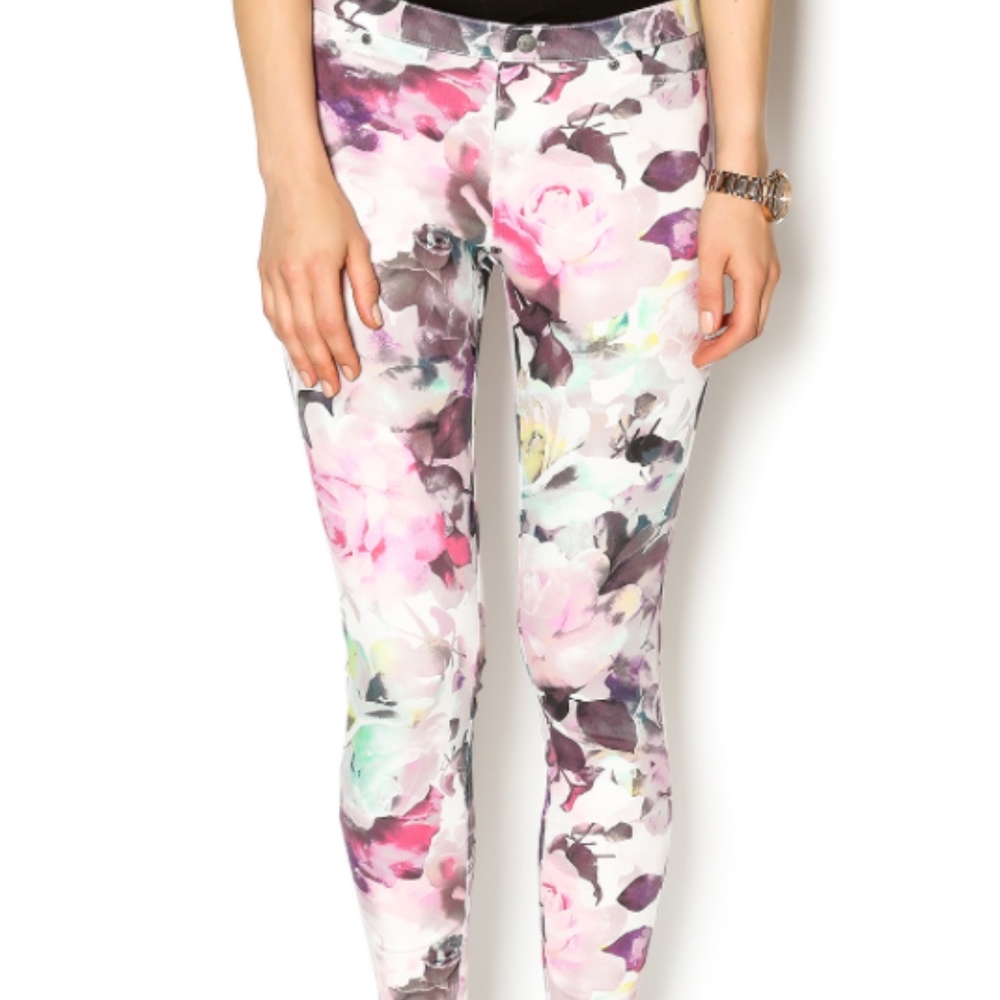 New Hue Floral Print Jegging